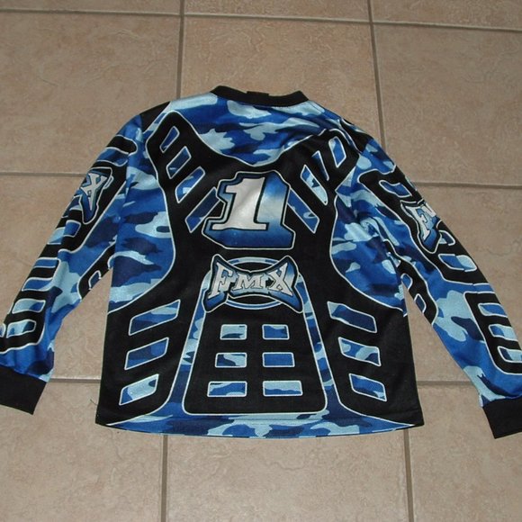 LIKE NEW Youth Sz Small FMX Freestyle Moto Cross Racing Style Long Sleeve Shirt - Picture 3 of 3